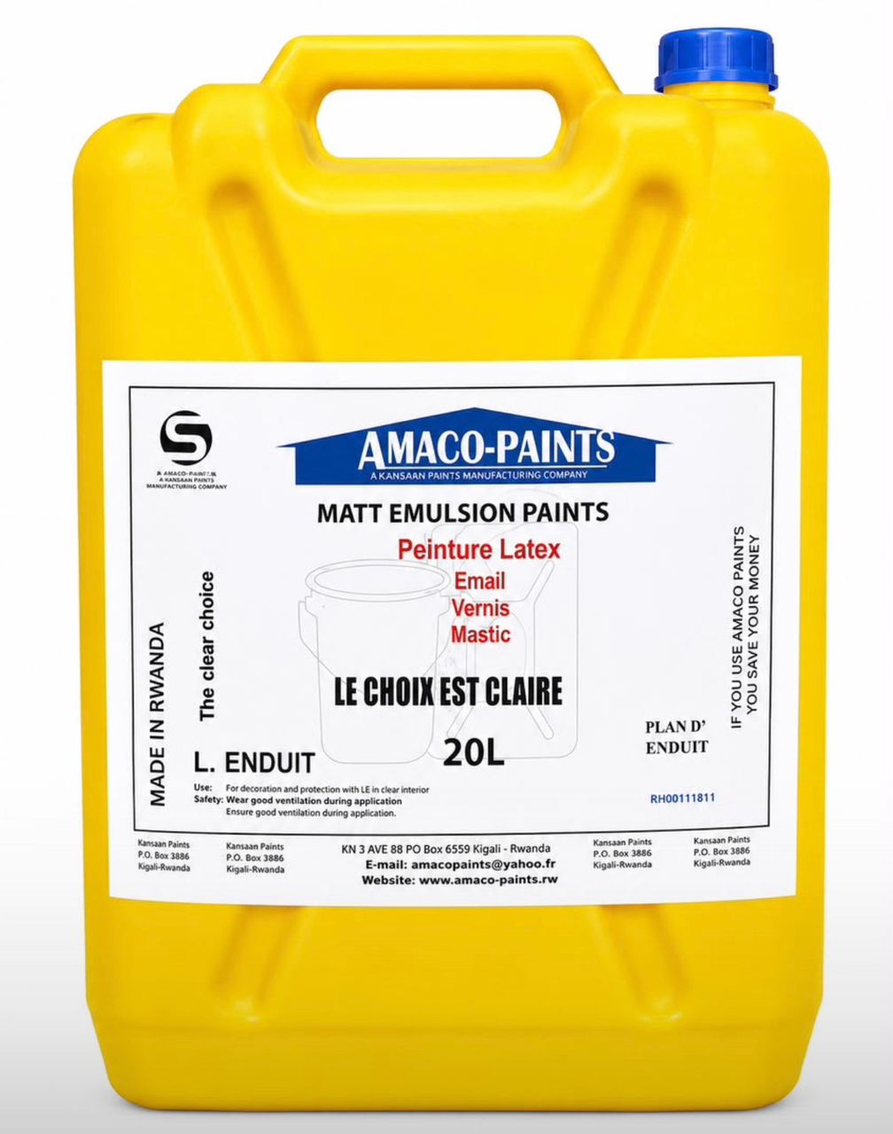 Amaco L. Enduit Matt Emulsion 20L